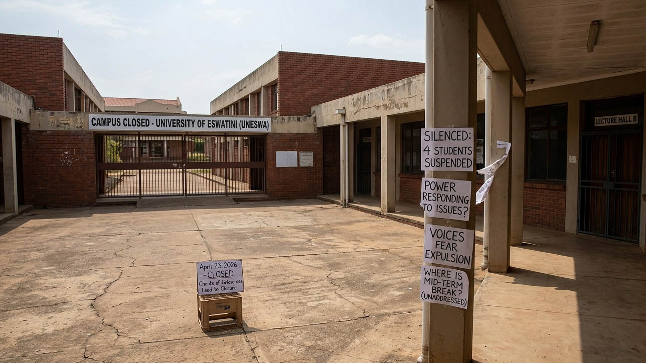 In the past few weeks, lecture halls were filled with chants of frustration and emotional grievances, which led to the hasty closure of the University of Eswatini, Kwaluseni Campus on April 23, 2026.